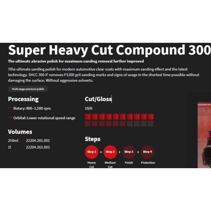 Menzerna Super Heavy Cut Compound- SHC 300 - 1 Liter Menzerna, Compounds / Cutting Chem image